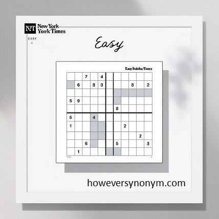 nyt sudoku easy