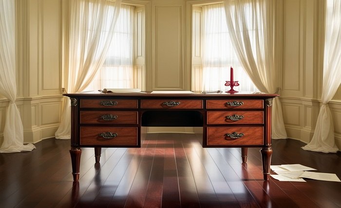 writing desk with drawers